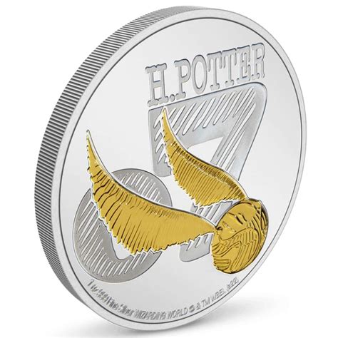 Niue Harry Potter Classic Golden Snitch 1 Oz Silver 2022 Gilded