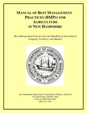 Fillable Online Agriculture Nh MANUAL OF BEST MANAGEMENT PRACTICES BMPS