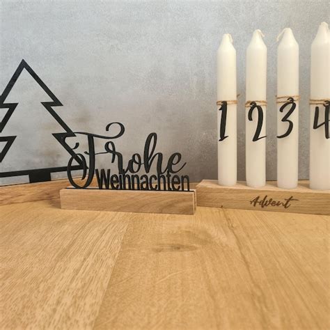 Adventskranzst Nder Holz Etsy De