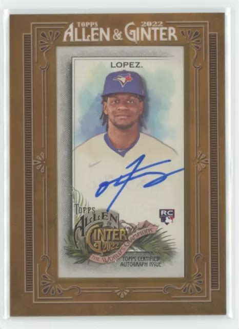 Topps Allen Ginter Mini Encadr Otto Lopez Rc Auto Toronto Blue