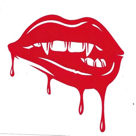 Fangs Decal Vampire Decal Bloody Fangs Decal Decal Etsy