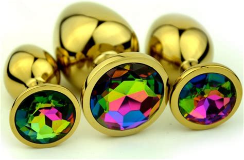 Metall Edelstahl Farben Regenbogen Kunst Spielzeug Adult Penis REALISTIC DILDO GAY Massage