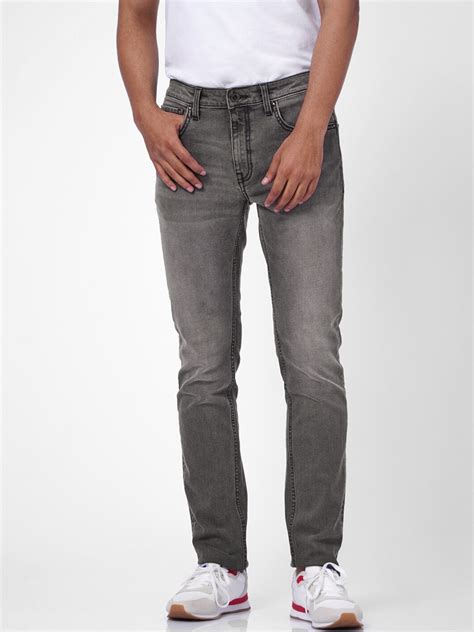 Buy Jack Jones Men Grey Low Rise Low Distress Jeans Jeans For Men