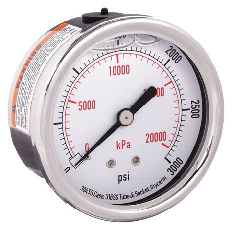 Grainger Approved Pressure Gauge To Psi To Kpa Range