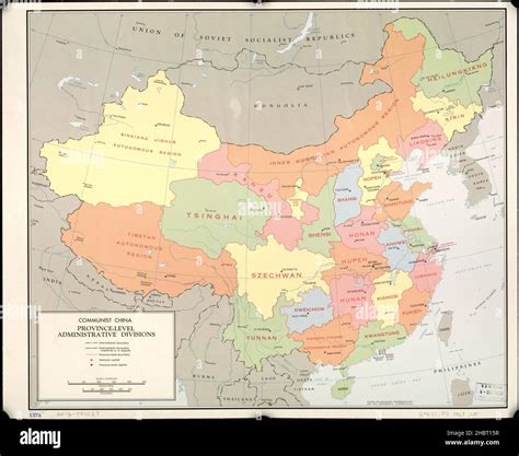 Communist China province-level administrative divisions map ca. 1967 ...