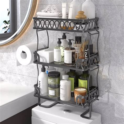 EASTIN Stacking Shower Shelf Toilet Rack 3 Layer Bathroom Organizer