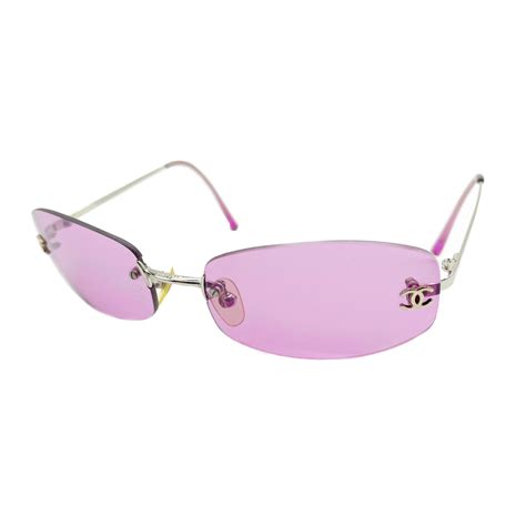 Chanel Rimless Tinted Sunglasses in Purple – Nitryl