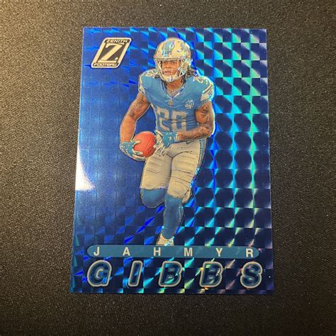 2023 Zenith Jahmyr Gibbs Pacific Blue Mosaic 7 Detroit Lions Color