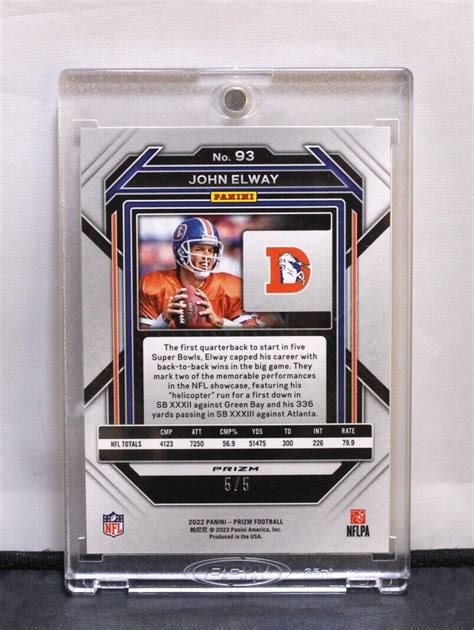 2022 Panini Prizm John Elway Gold Shimmer 55 Broncos 93 Rare Ebay