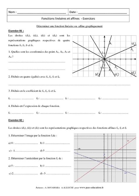 D Terminer Une Fonction Lin Aire Ou Affine Graphiquement Me