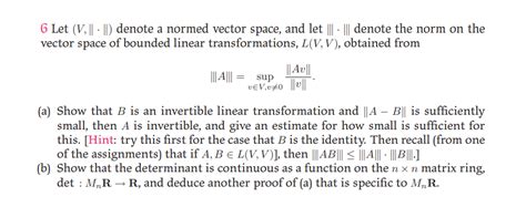 Solved Let V Denote A Normed Vector Space And Let Chegg