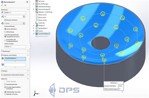 Feature Auf Hohlkugeloberfl Che In Spiralform Mustern Ds Solidworks