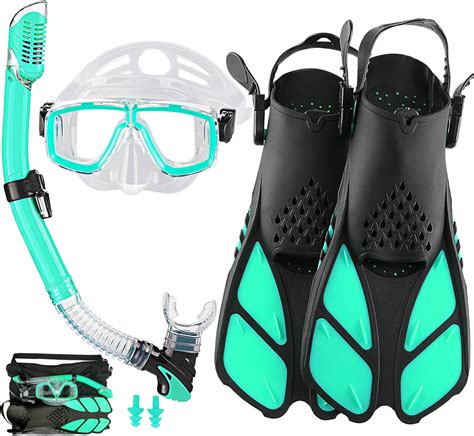 Divlmt Snorkeling Gear For Adults With Fins Scuba Diving