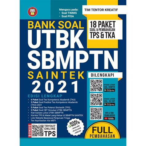 Jual Buku Bank Soal Utbk Sbmptn Saintek 2021 Buku Sbmptn 2021 Buku