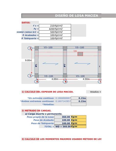 Dise O De Losa Maciza Onel Mondragon Udocz