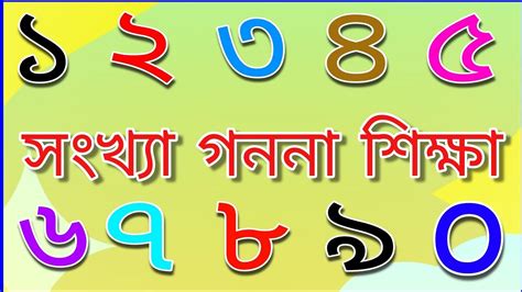 Learning Bangla Numbers ১ To ৫০ ১ থেকে ৫০ পর্যন্ত বাংলা সংখ্যা গননা