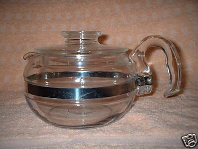 Vintage Pyrex Blue Flame Cup Teapot Tea Pot