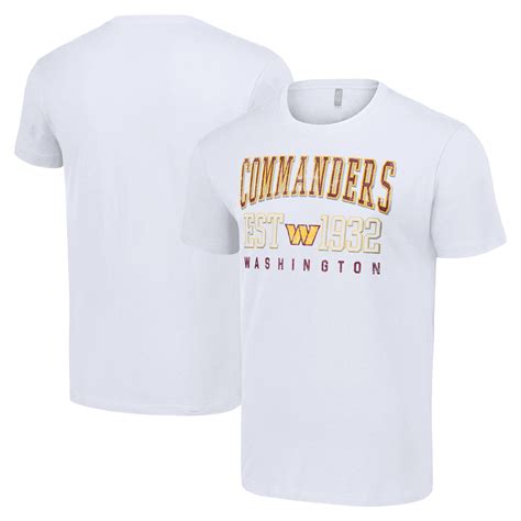 Mens Starter White Washington Commanders Throwback Logo T Shirt