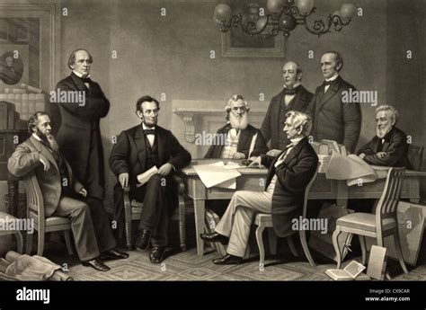 Abraham Lincoln Signing The Emancipation Proclamation On July 22 1862