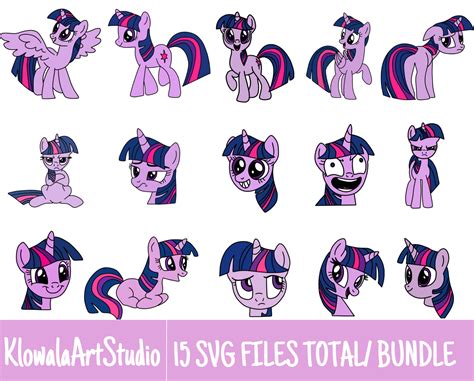 15 Colored Layered Twilight Sparkle Mlp Svg Filesbundle For Etsy