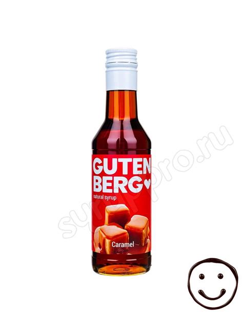 Сироп Gutenberg Карамель 250 мл для кофе, чая и коктейлей купить в ...
