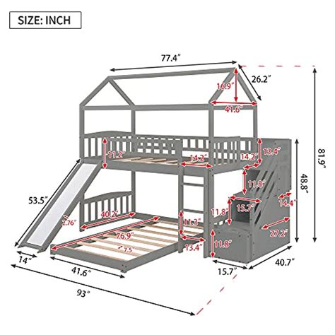 House Bed Bunk Beds With Slide Meritline Wood Twin Bunk Bed With