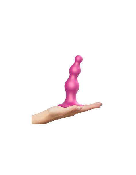 Strap On Me Dildo Plug Balls Metallic Raspberry Pink S