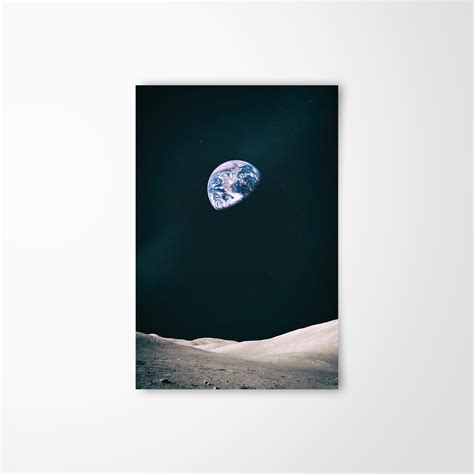 Earth & Moon fine Art Print Space Poster - Etsy