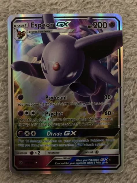 Carte Pok Mon Espeon Gx Soleil Lune Ultra Rare Eur