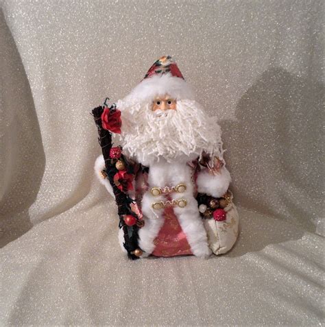 Beautiful Santa Claus Tree Topper Detailed Pink & White - Etsy