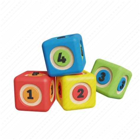 Number Cube Number Cubes Number Cube Box Counting Mathematics 3d