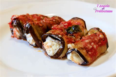 Involtini Di Melanzana Ricotta Pomodoro Basilico E Maggiorana