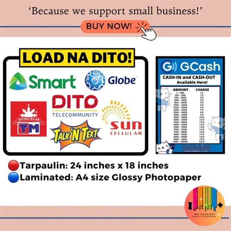 Load Na Dito And Gcash Tarpaulin Laminated Signage Lazada Ph