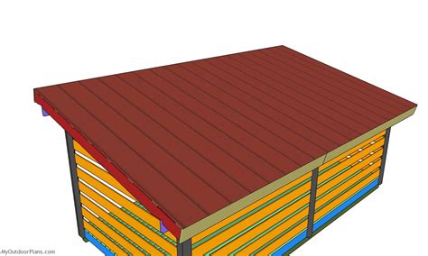 8x16 Firewood Shed Roof Plans MyOutdoorPlans