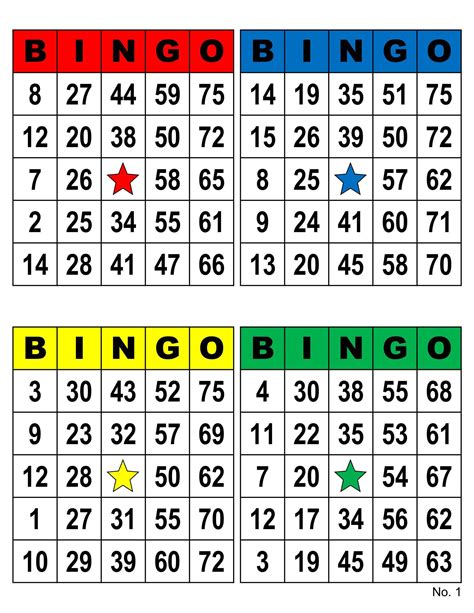 Bingo Cards Per Sheet