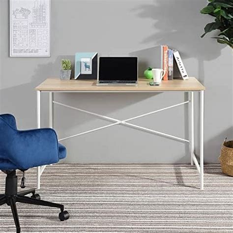 Nltbonnie 47 Inch Writing Desk Craft Desks Computer Table With X Construction For Modern Office