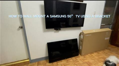 How To Wall Mount A Samsung Led Tv Using A Tv Bracket Youtube