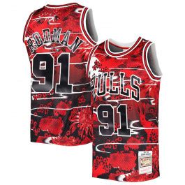 Dennis Rodman Chicago Bulls Mitchell And Ness Swingman Asian