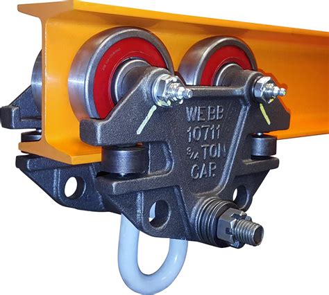 Jervis Webb Beam Trolley With Side Guide Rollers Heavy Duty Ton