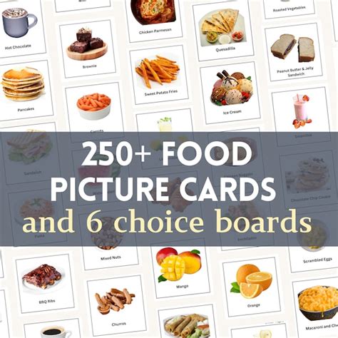 Autism Food Communication Board Etsy