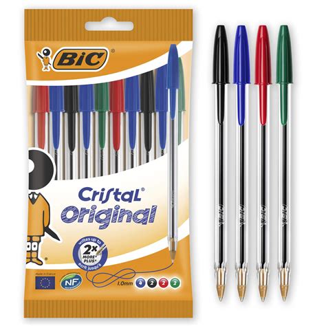 Buy BicCristal Original Ballpoint Pens, Every-Day Biro Pens, Fine Point (1.0mm), Ideal for ...