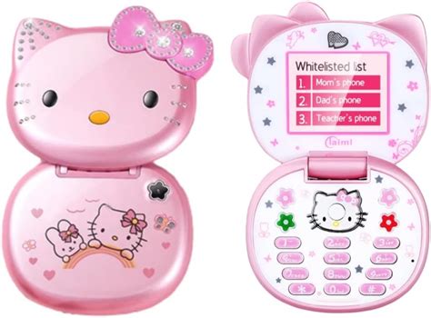 Bella Sun Pink Hello Kitty Flip Mobile Cell Phone Anime