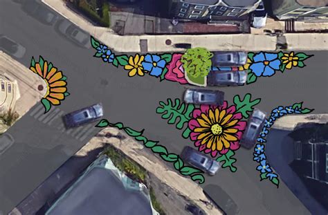 Garden Path Traffic Calming Street Painting Liz Lamanche