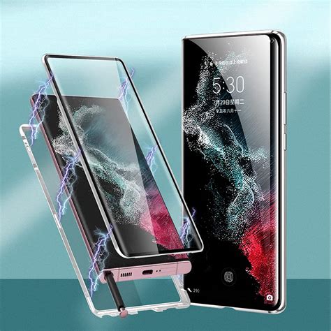 Magnetic Double Sided Tempered Glass Phone Case For Samsung S22s23 Ul Lovreko