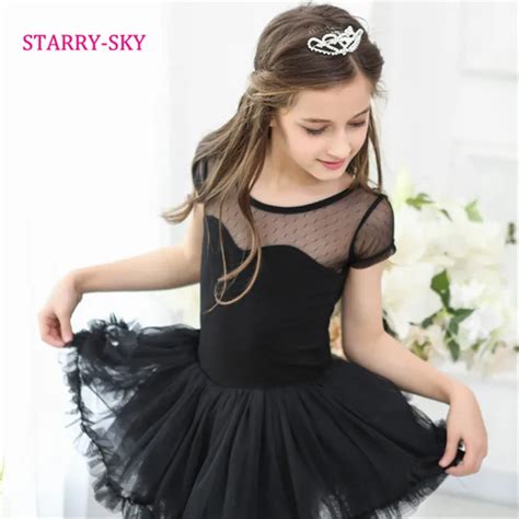 Nuevo Diseño De Tutú De Ballet Vestido Negro A La Moda Para Niñas