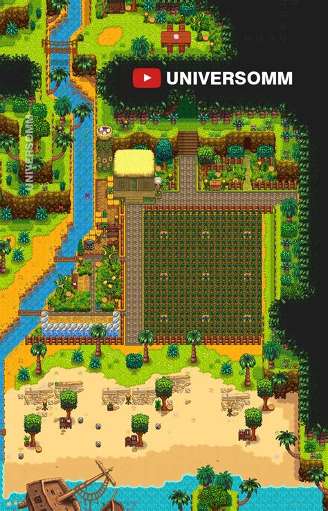 Stardew Valley Ilha Gengibre Ginger Island Layout Ilha Layout De