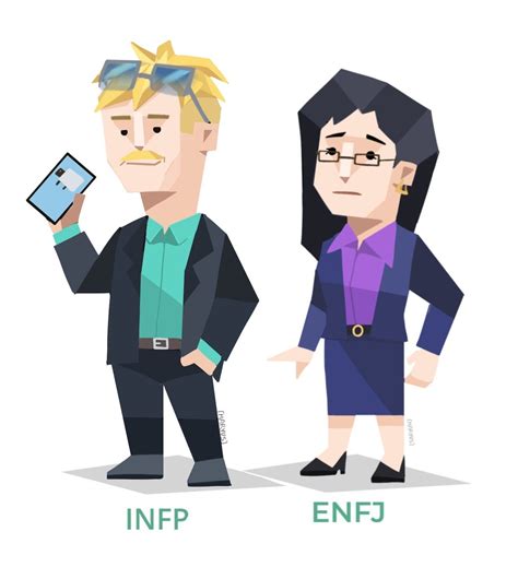 Two People Standing Next To Each Other With The Words Infj And Enfj