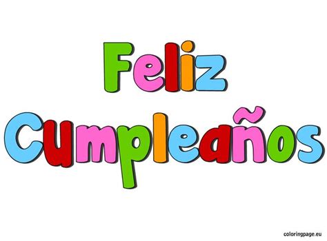 The Word Feliz Cumpleanos Written In Colorful Letters