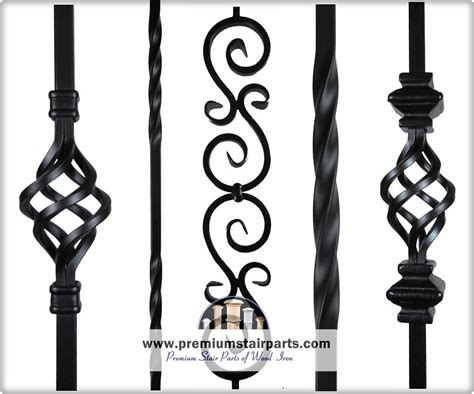 Iron Stair Balusters Iron Spindles Wrought Iron Handrail Parts Of Stairs Stair Parts Metal