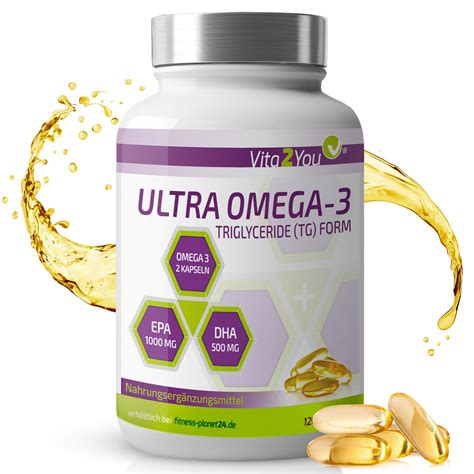 Vita2You Ultra Omega 3 Kapseln - EPA 500mg - DHA 250mg 120 St - Shop ...